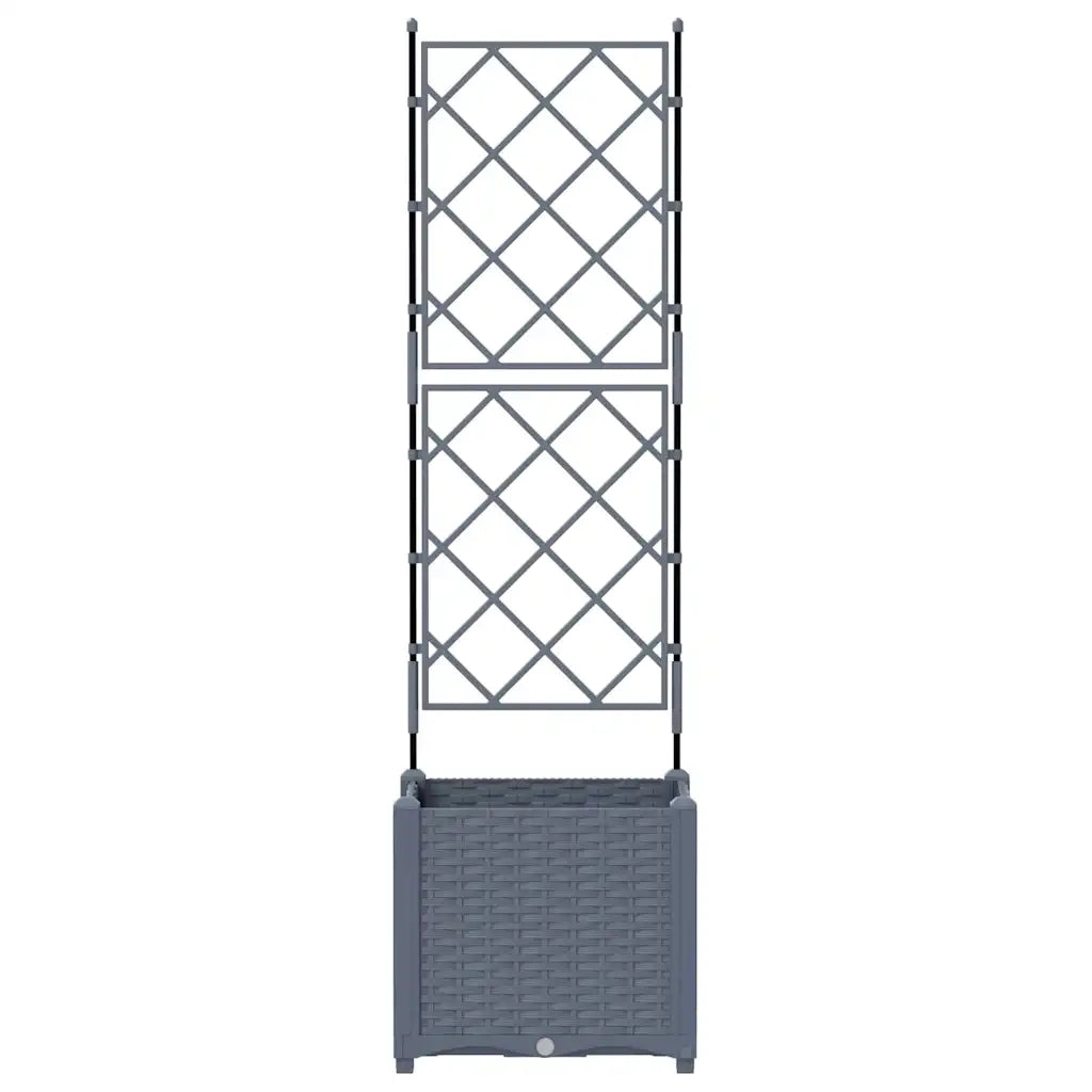 Vaso da giardino Grigio Chiaro 40 x 40 x 143 cm Plastica 42002882