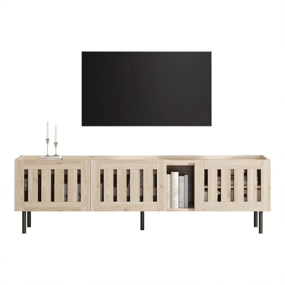Mobile TV Lowboard ¨C MINIMAL ¨C Legno MDF, Design Traforato, 160x40x47 cm