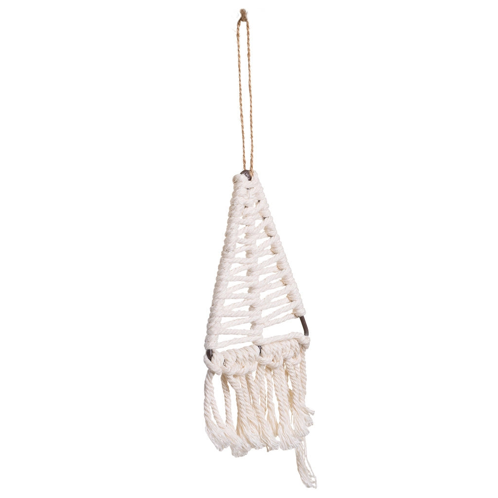 Albero decorativo in cotone intrecciato bianco 8x01x13h