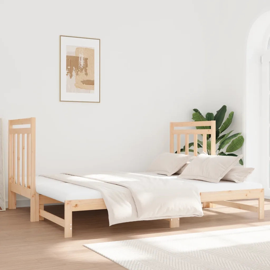 Letto da camera | Dormeuse Estraibile 2x(90x190) cm Legno Massello di Pino