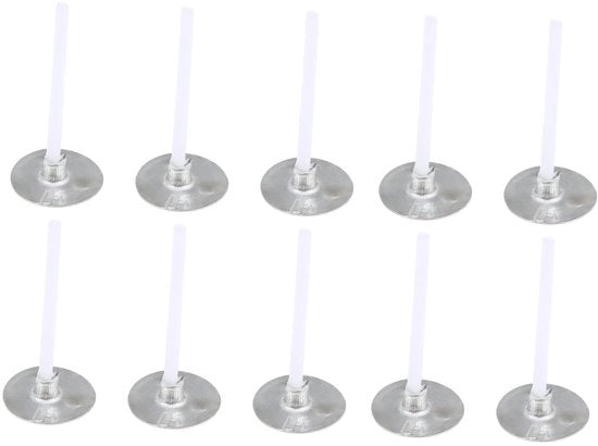 Set di Lint per Candelabri 500 pezzi - Lint per Candelabri Senza Fumo con Base - Kit di Autoassemblaggio Duraturo - Per Candelabri - Lint di Cotone - Dimensioni 2,6 x 1,9 x 1,9 cm - Kit di Assemblaggio per Candelabri