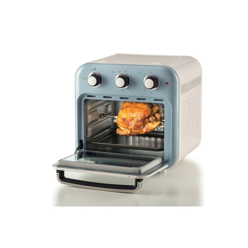 Friggitrice ad aria e forno Vintage 16L 1400W - Accessori inclusi - Celeste