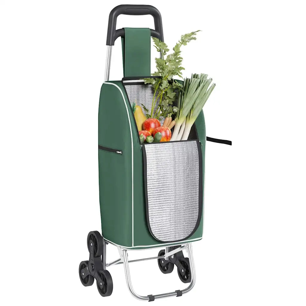 Carrello della spesa Verde 39,5 x 33 x 93 cm Tessuto Oxford 42002340