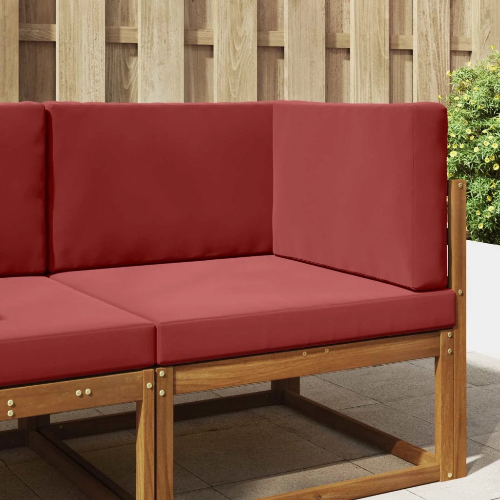 Cuscino per divano da esterno 3 pcs Rosso vino Poliestere