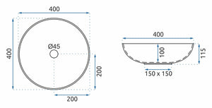 Lavabo Da Appoggio Rea Arte Blue