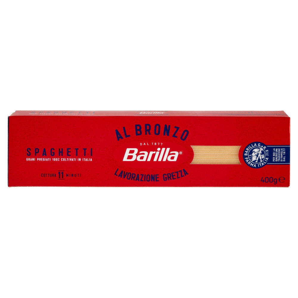 Barilla spaghetti pasta trafilata al bronzo confezione da 400 grammi