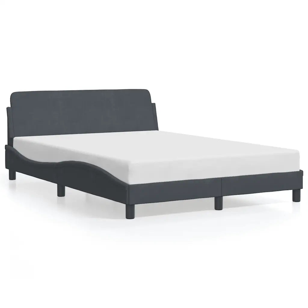 Giroletto con Testiera Grigio Scuro 140x200 cm in Vellutocod mxl 114262