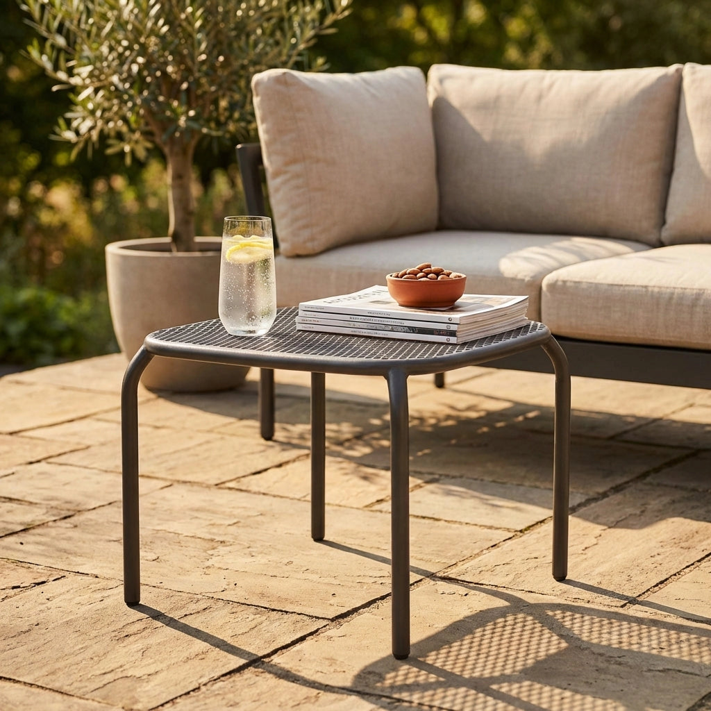 Tavolo da Giardino in Acciaio cm 40x40x43 - DELL