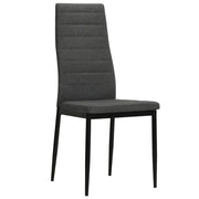 Sedie da Pranzo 6 pz Grigio Scuro in Tessuto 275379