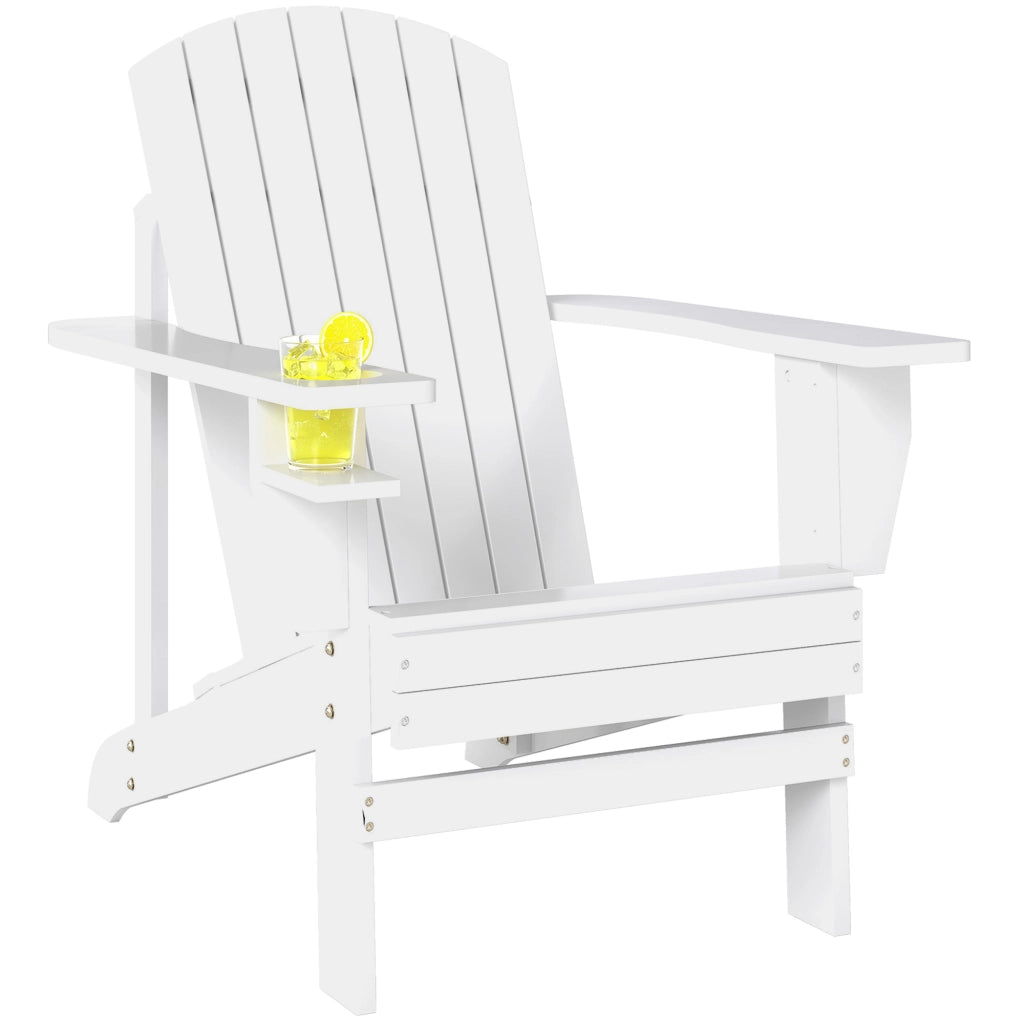Sedia da Giardino in Legno ¨C Zephmum ¨C Bianco 97x72.5x93cm
