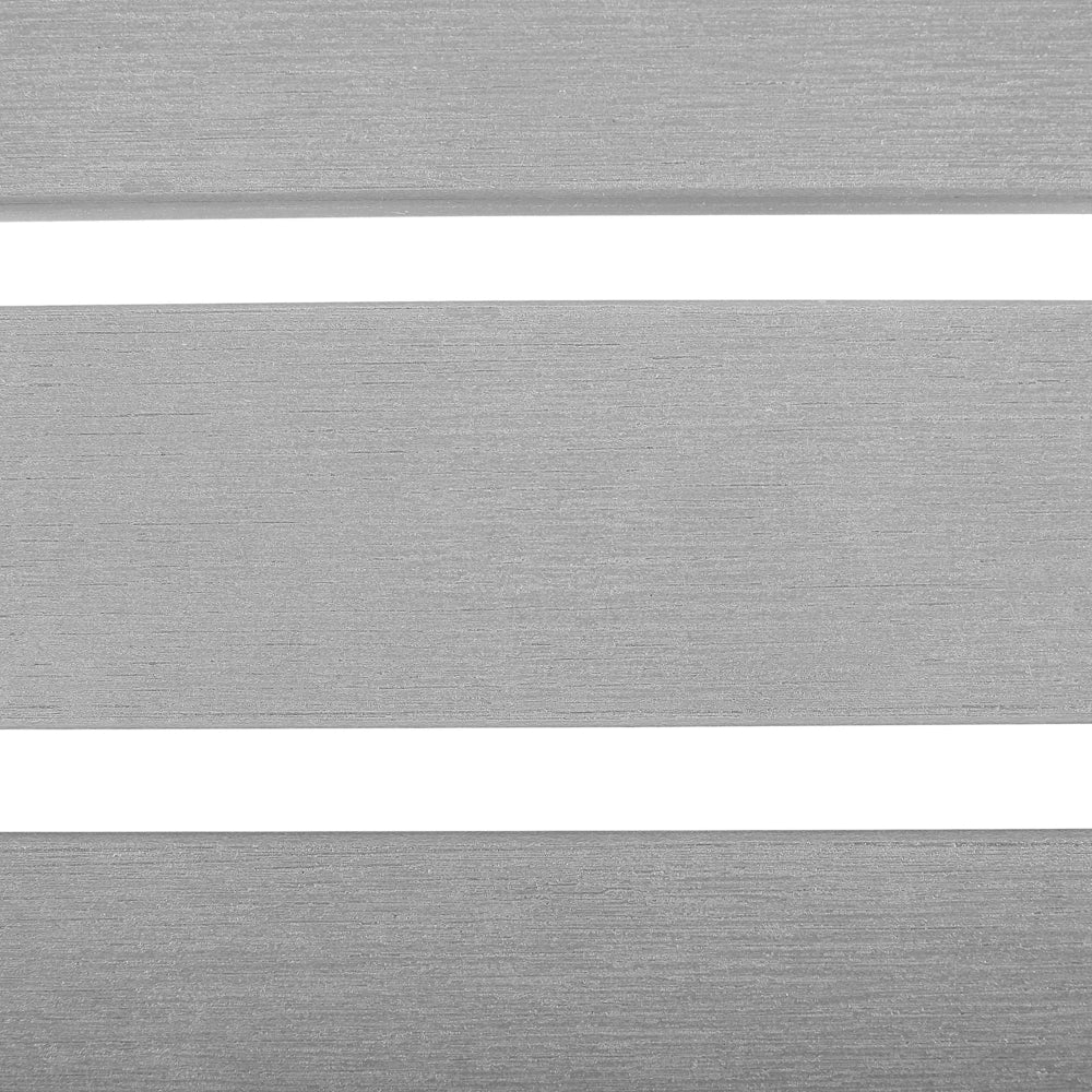 Poggiapiedi da giardino in plastica grigio chiaro in legno resistente agli agenti atmosferici a doghe in stile moderno