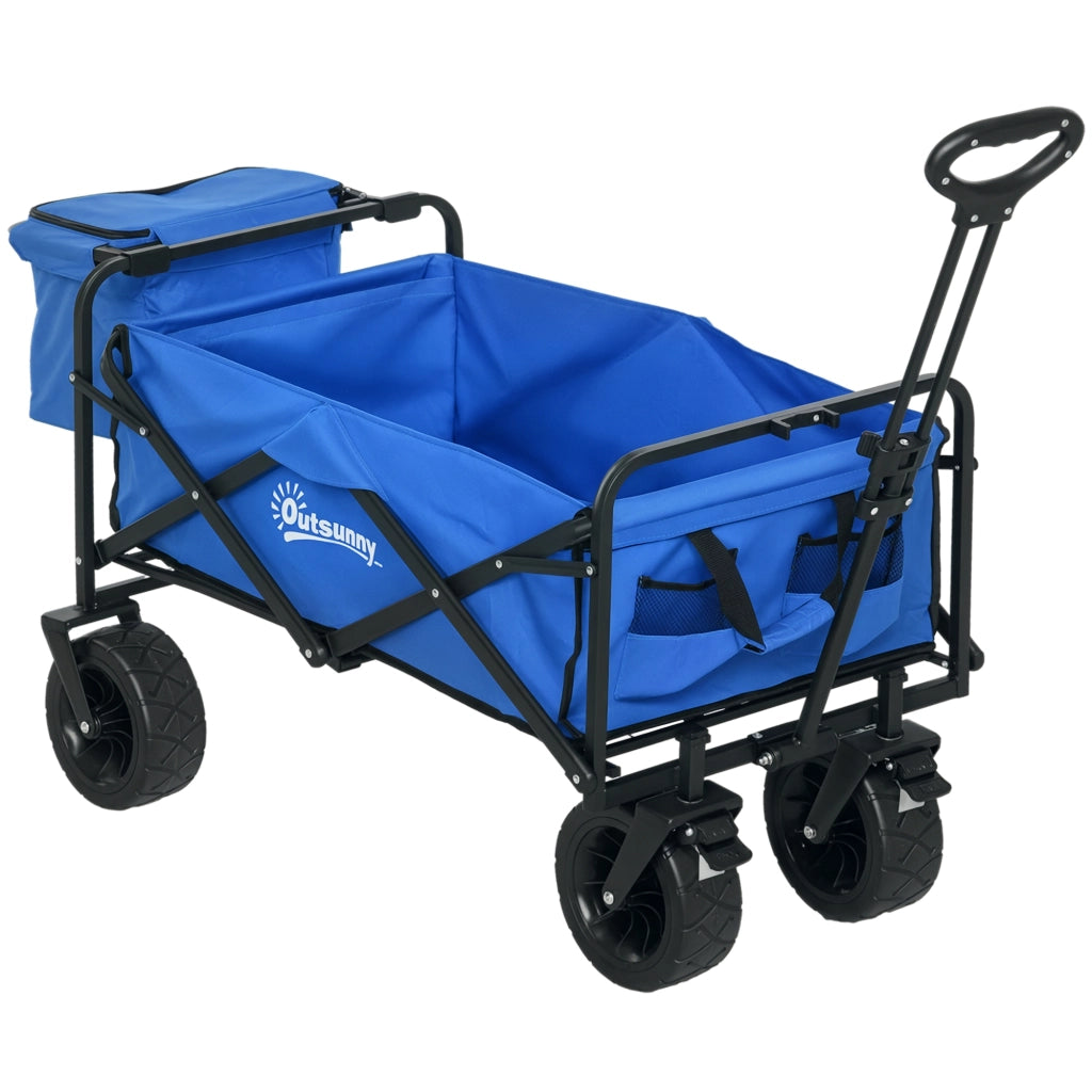 Carrello da Giardino 110L ¨C zephmum ¨C Blu Acciaio Tessuto
