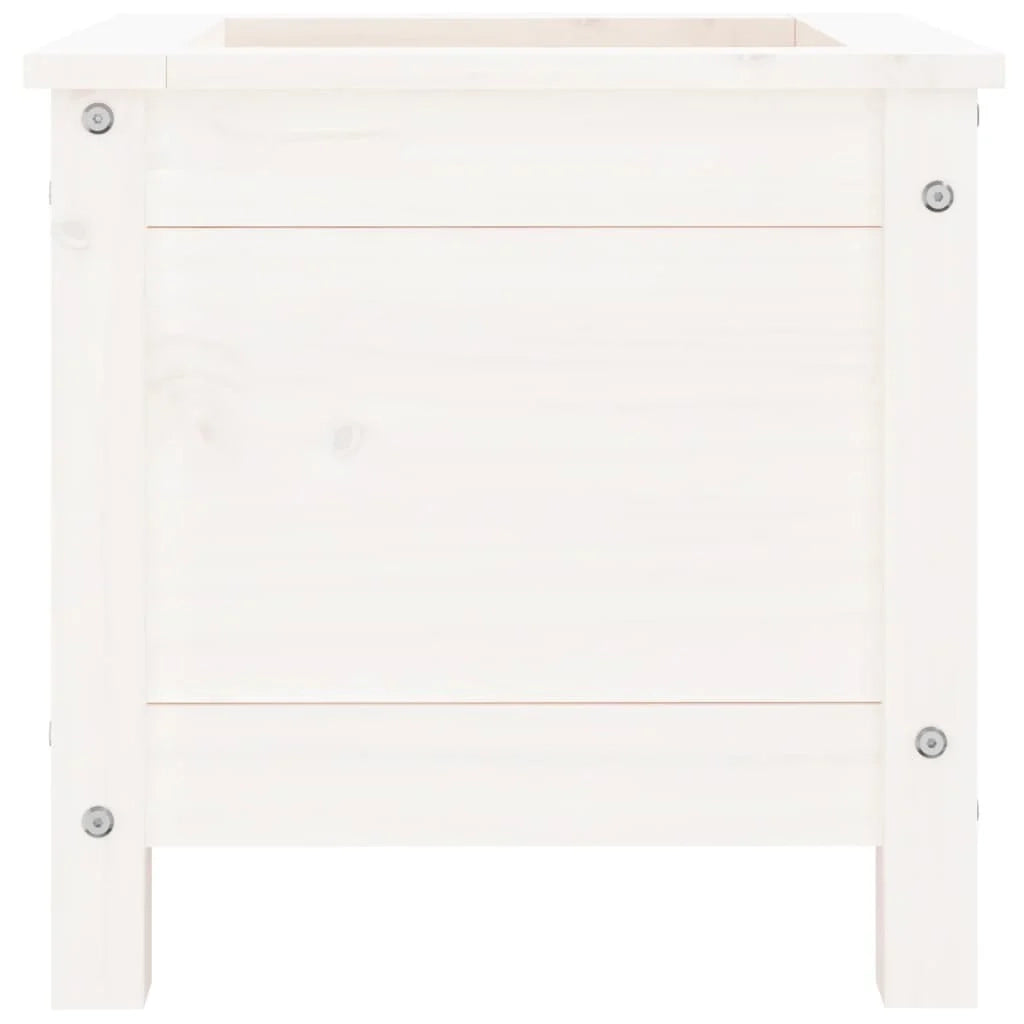Fioriera rialzata per piante e fiori terrazza giardino 40 x 40 x 39 cm legno massello di pino bianco 02_0037532