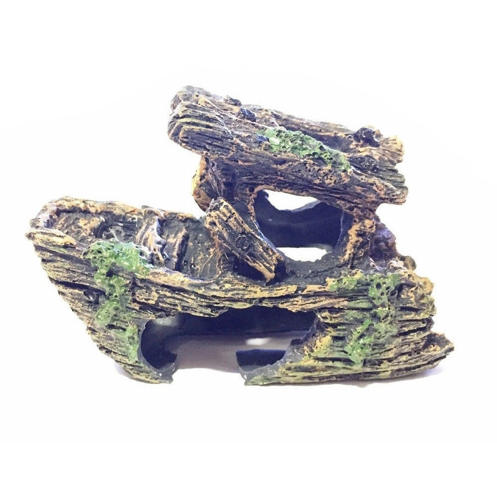 Trade Shop - Decorazione Per Acquario Relitto Nave Imbarcazione Resina Pesci Acqua Ornamento -
