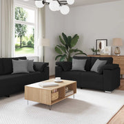 Divano 2 pcs Nero 219 x 80 x 82 cm Tessuto 3324742