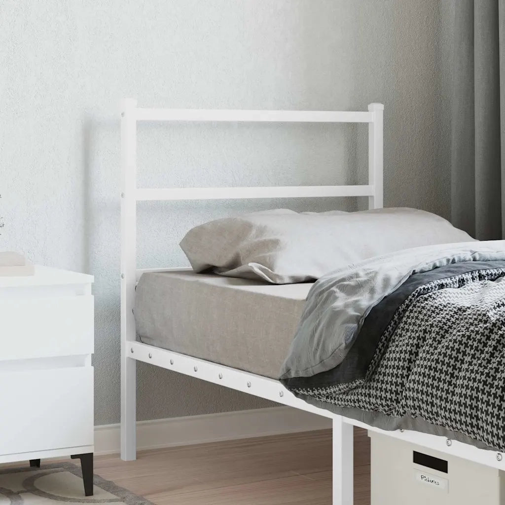 Testiera | Testata di Ricambio in Metallo Bianco 80 cm