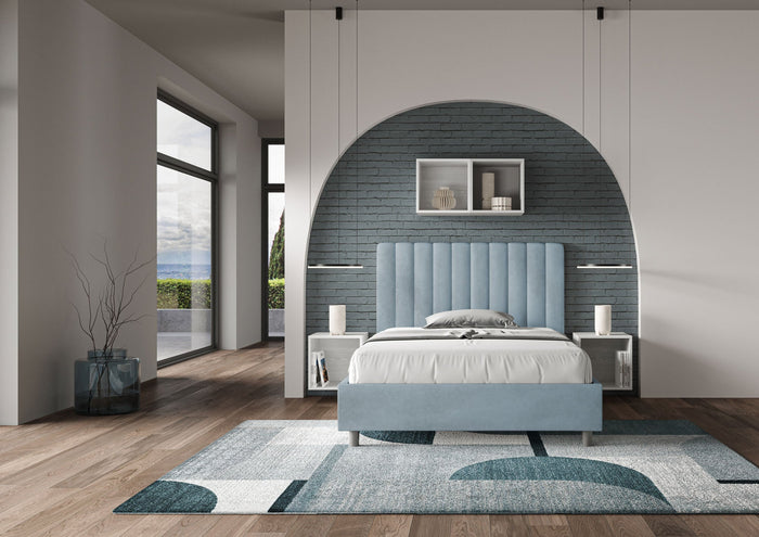 Letto 1 Piazza e Mezzo 120x190 cm Senza Rete Agueda Azzurro