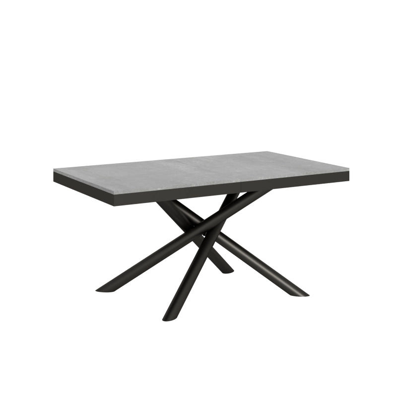 Tavolo allungabile 90x160/264 cm Famas Evolution telaio Antracite - Cemento