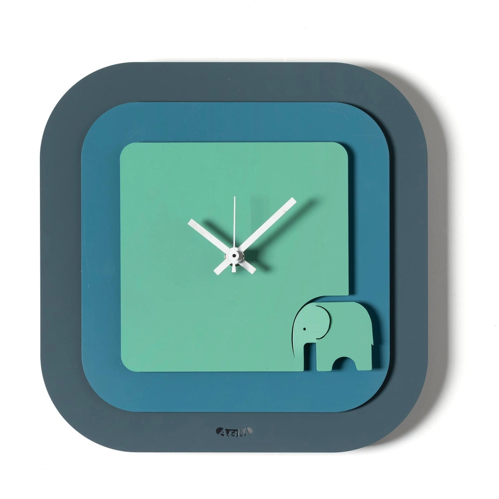 Orologio da parete moderno Tino Petrolio,blu oltremare,verde acqua