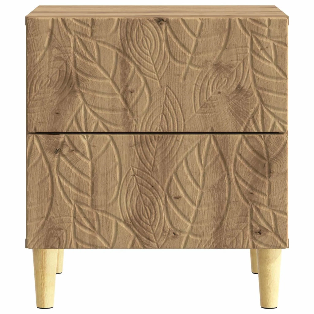 Comodino 2 pz Rovere Artigianale 43 x 34,5 x 48 cm 895004