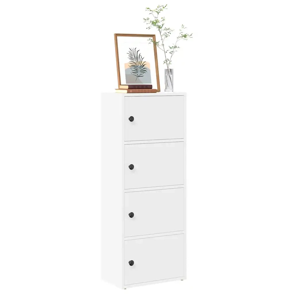 Libreria Bianca 40x24x102 cm in Legno Multistrato 860373