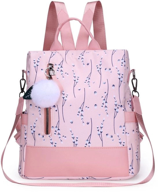 Borsa da donna, modello di tasca, antifurto, poliestere, chiusura, rosa, 33 x 29 x 14 cm