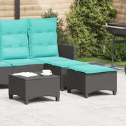 Sgabelli Giardino con Cuscini 2 pz Nero 55x55x36 cm Polyrattan 4108253