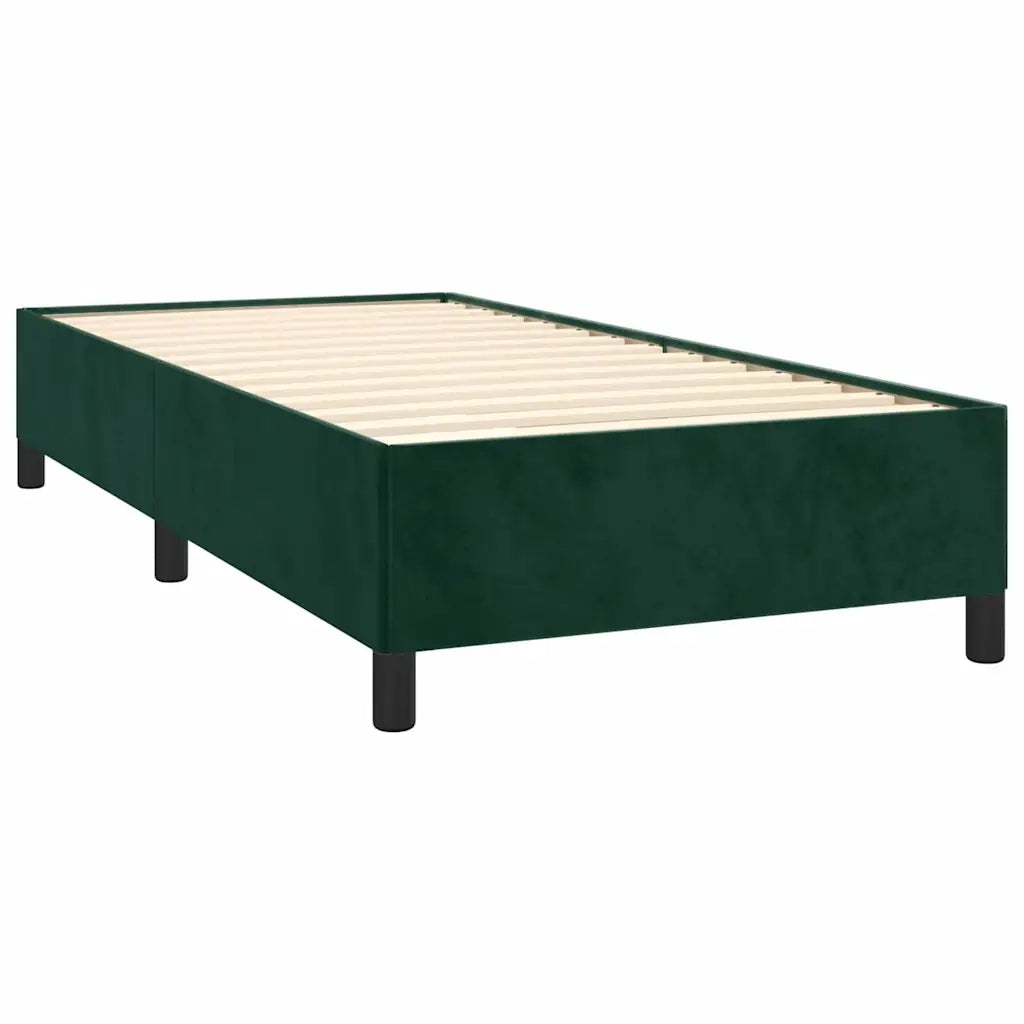 Giroletto a Molle con Materasso Verde Scuro 100x200 cm Velluto 3132726