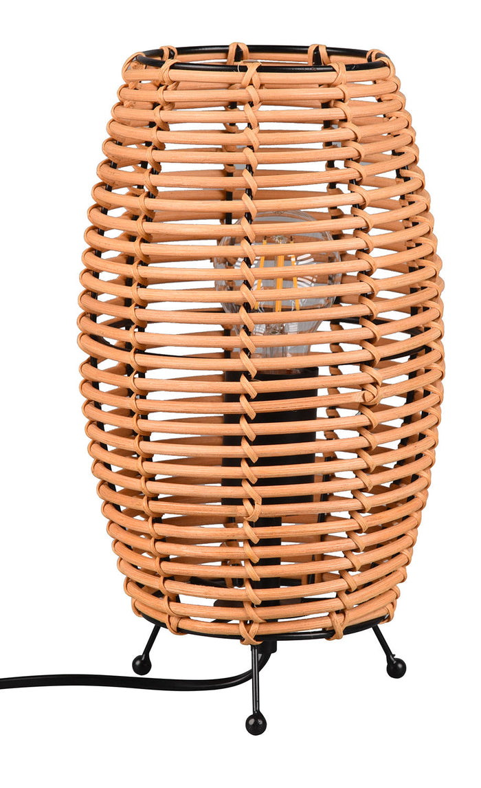 Lampada da Tavolo da Interno Attacco E27 in Tessuto Naturale