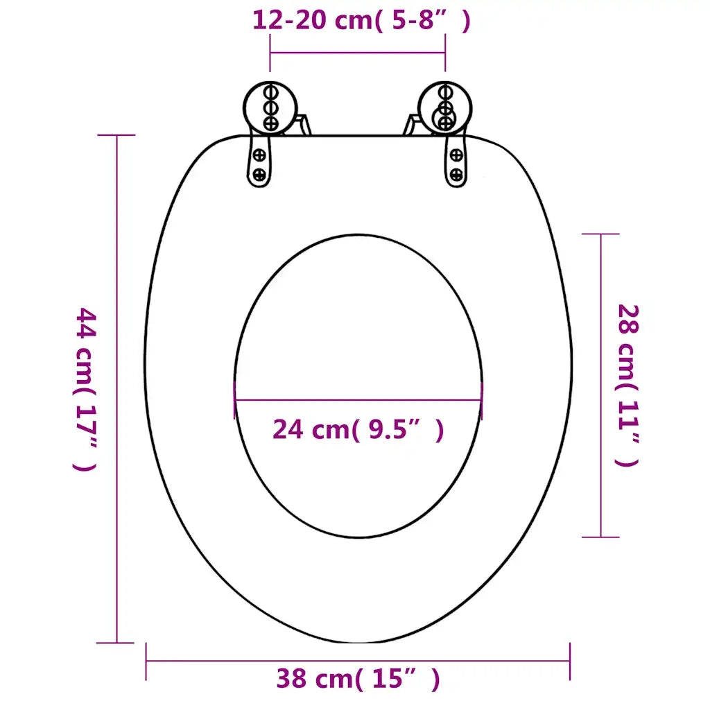 Tavolette WC con Coperchi 2 pz in MDF Design Stella Marina CFW5241353