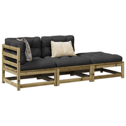 Set Divani da Giardino 3pz con Cuscini Legno Impregnato di Pinocod mxl 116577