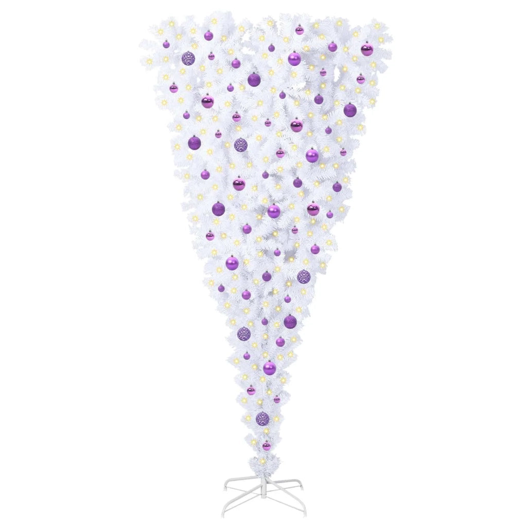 Albero di Natale artificiale Bianco 210 cm PVC e Acciaio 3426733
