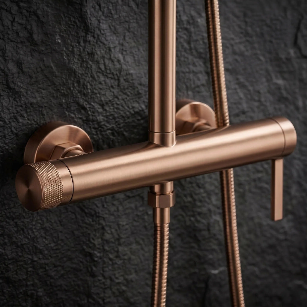 Set Doccia Rea Rivo Brush Copper