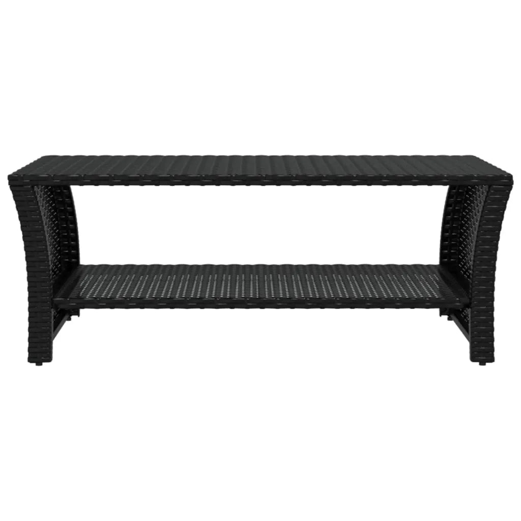 Tavolino Nero 100x50x40 cm in Polyrattan 319390
