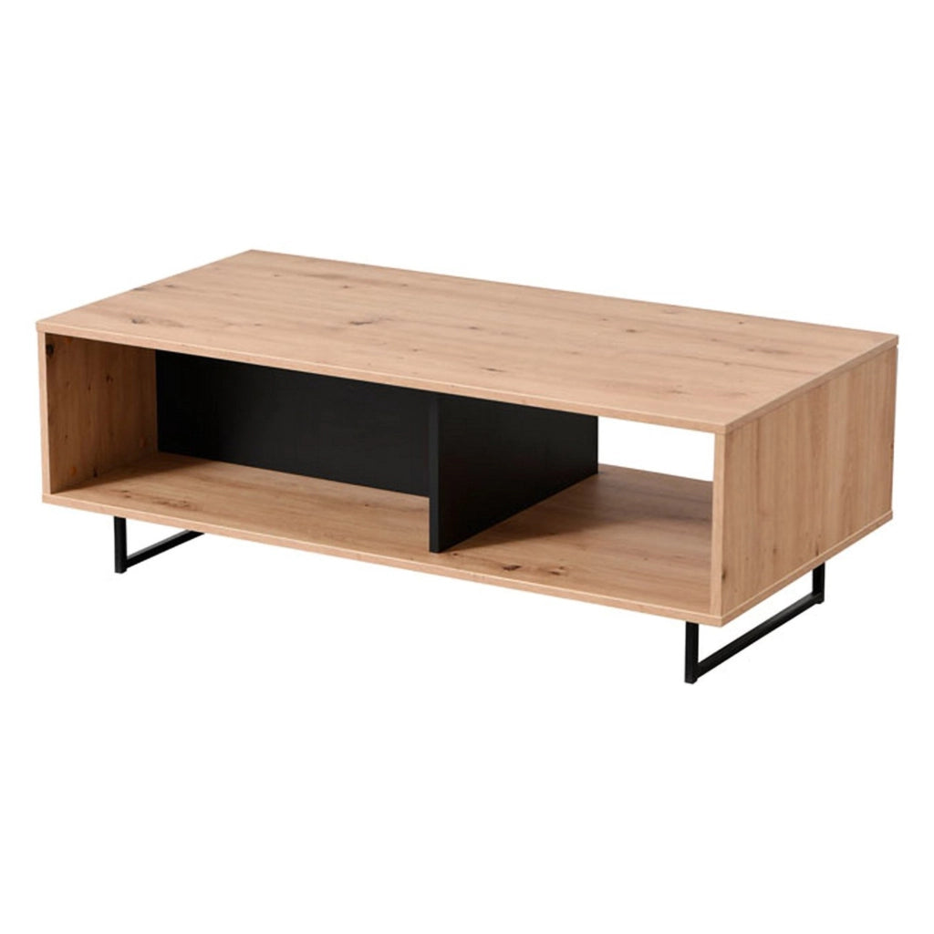 Corsano, Tavolino da Salotto con Piedini, 120.5x60.5x42.5h cm Marrone Rovere Nodi