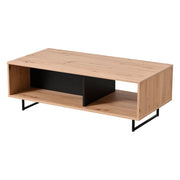 Corsano, Tavolino da Salotto con Piedini, 120.5x60.5x42.5h cm Marrone Rovere Nodi