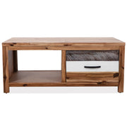 Tavolino da Salotto in Legno Massello d'Acacia 90x50x37,5 cm 246043