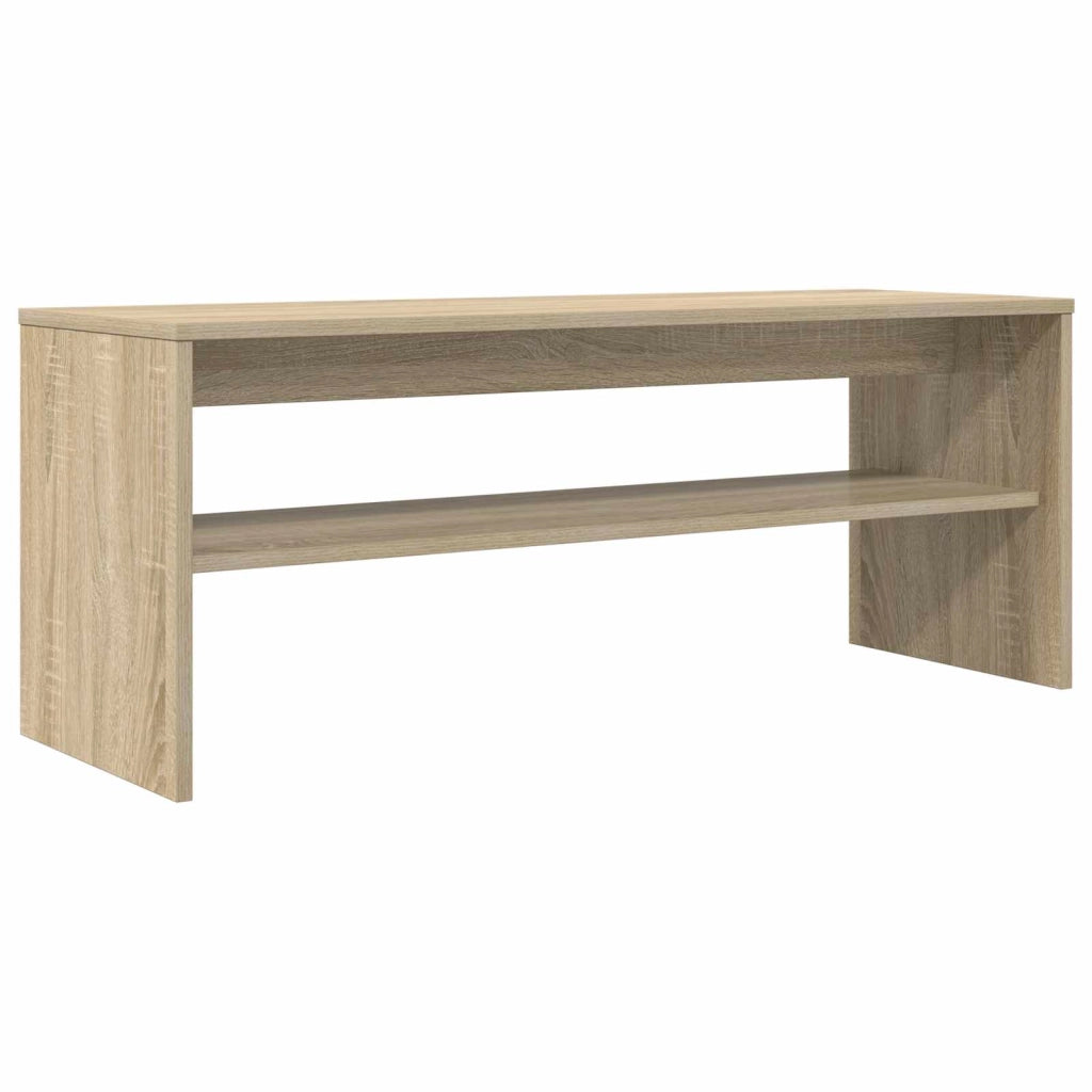 Mobile porta TV rettangolare moderno con pratico contenitore 100 x 35 x 40 cm in legno di quercia Sonoma 02_0058355