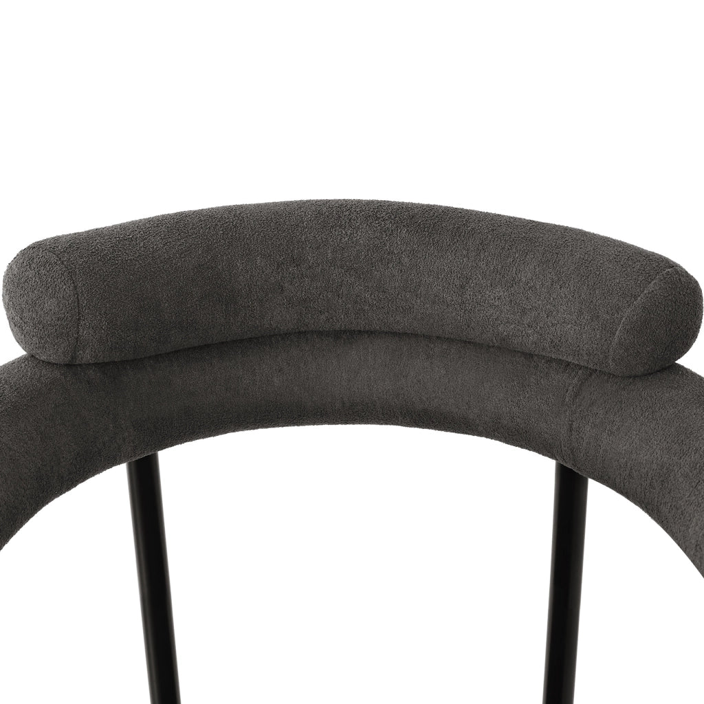 Poltrona 70x62x84 cm ergonomica con seduta ampia in ferro grigio scuro