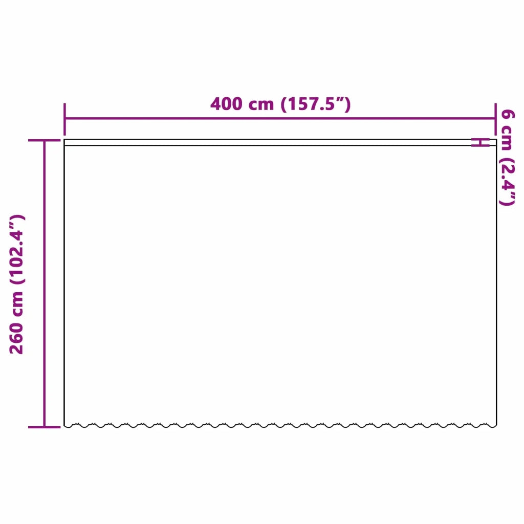 Tenda in Pizzo con tende Bianco 260 x 400 cm Poliestere 4107914
