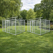 2 box per cani predisposizione alla copertura zincato ciascuno da 300x200x altezza 180 cm