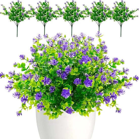 Piante artificiali UV-resistenti - Piante finte per esterni - Boccia decorativa - Decorazione interna - Facile manutenzione - Sempre fresche e belle - Finte piante