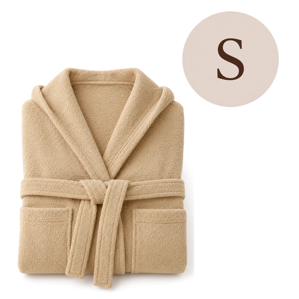 Satofa, Accappatoio 100% Cotone con Cappuccio, Bianco Crema