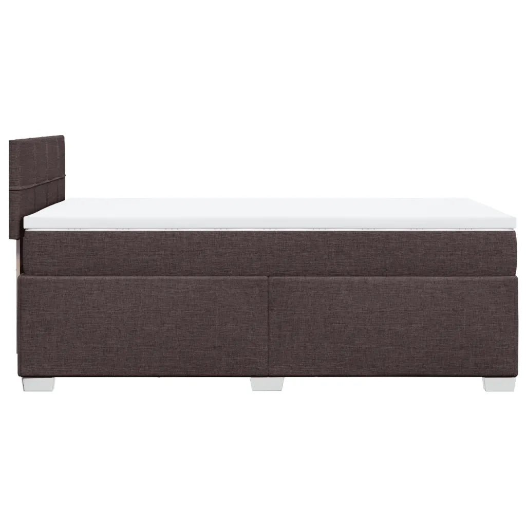Giroletto a Molle con Materasso Marrone Scuro 100x200cm Tessuto 3285802