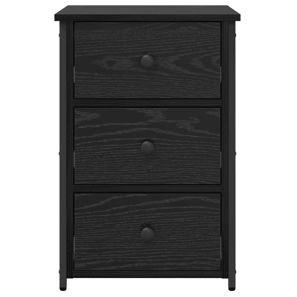 Set di Comodini in Rovere Nero Rovere Nero Legno ingegnerizzato