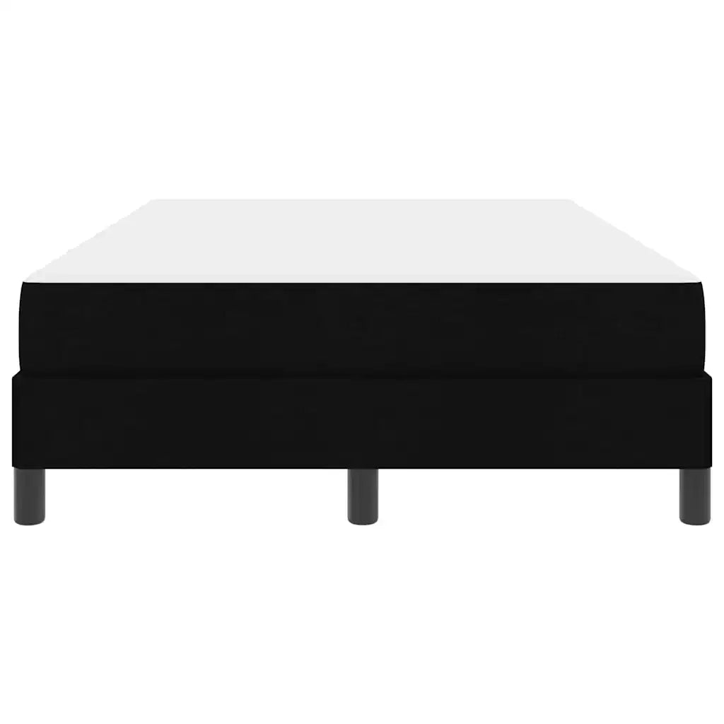 Letto a molle con materasso Nero 120 x 200 cm Tessuto