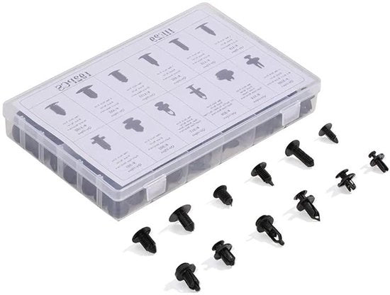 Pacchetto di 192 pezzi di viti auto a clip in plastica, 12 misure, per applicazioni di fissaggio Push Type Pin, kit di clip per finiture.
