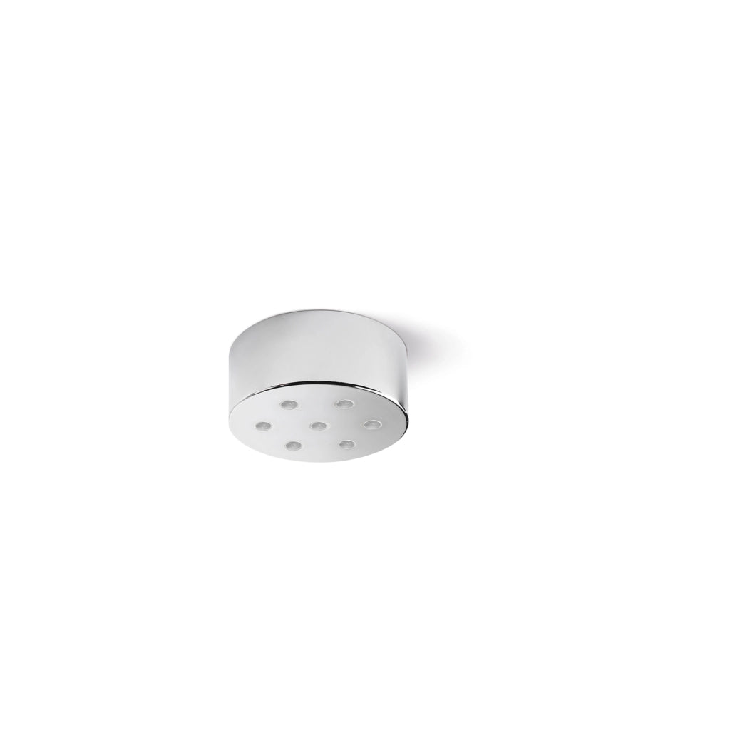 Rosone Multicavo 7 Fori In Metallo Cromo Lucido D12Cm