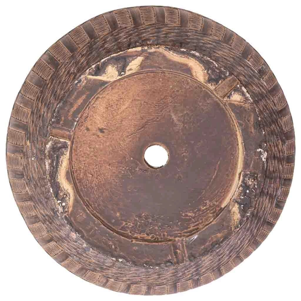 Vaso fibra di vetro marrone rossastro 36x36x36 cm