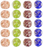 Set di perle di vetro 10 mm - 20 pezzi - Collane da realizzare - Colori vari - Artigianato - Vetro di alta qualità - Perle per collane